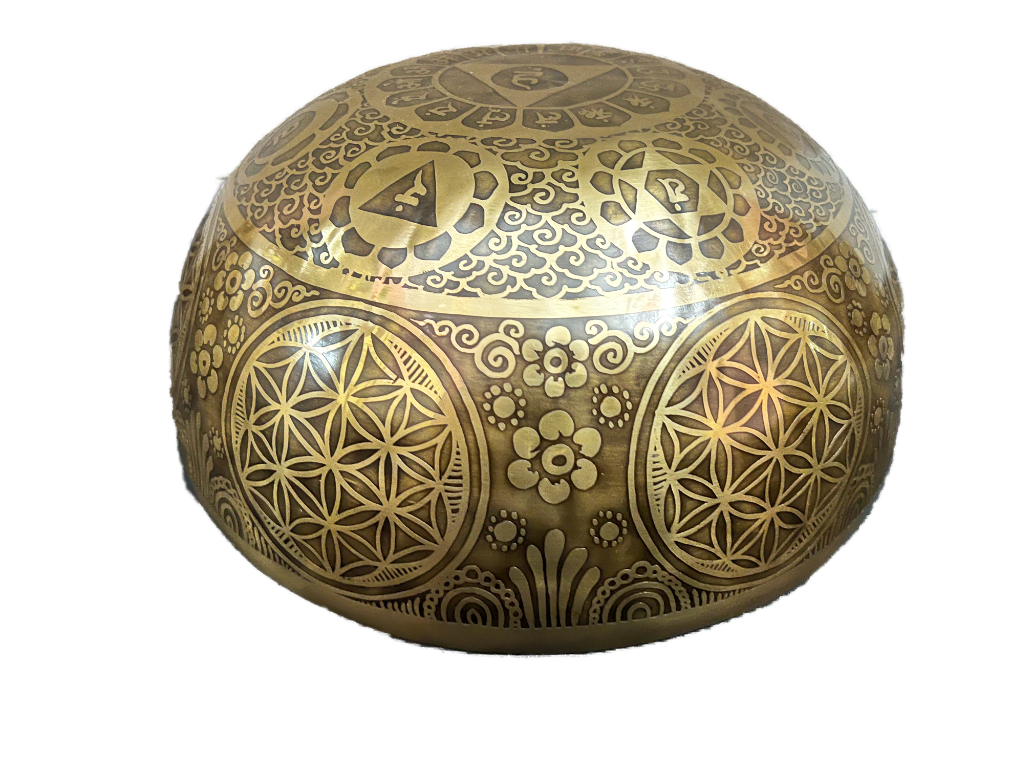 Chakra & Flower Of Life Engraving